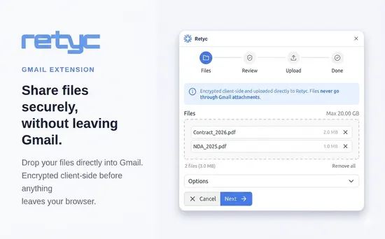 Retyc gmail form files