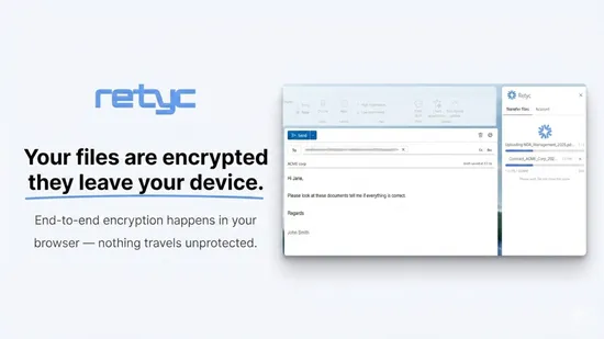Retyc outlook add-in integration uploading